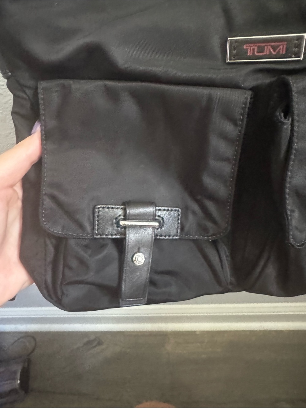 Tumi Black Crossbody Bag with Front Pockets - Picture 5 of 12